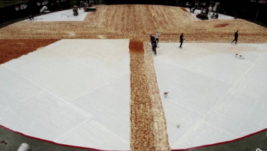 Photo of video | Un nou record mondial pentru cea mai mare pizza din toate timpurile: Au fost folosite peste 6000 de kg de aluat