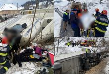 Photo of video | Un camion înmatriculat în R. Moldova a ajuns în albia unui pârău din România. Detalii de la Ministerul de Externe
