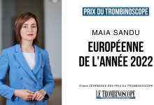 Photo of Președinta Maia Sandu a fost desemnată personalitatea europeană a anului 2022 în cadrul premiilor Trombinoscope din Franța