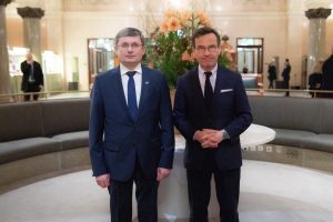 Igor Grosu, întrevedere cu premierul suedez la Stockholm: Vrem ca un număr cât mai mare de produse moldovenești să ajungă în Suedia