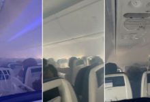 Photo of video | Panică la bordul unui avion după ce cabina s-a umplut cu fum. Aeronava a aterizat de urgență