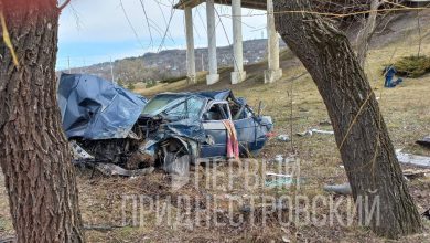 Photo of video | foto Accident grav la Rîbnița: O mașină a căzut de pe pod