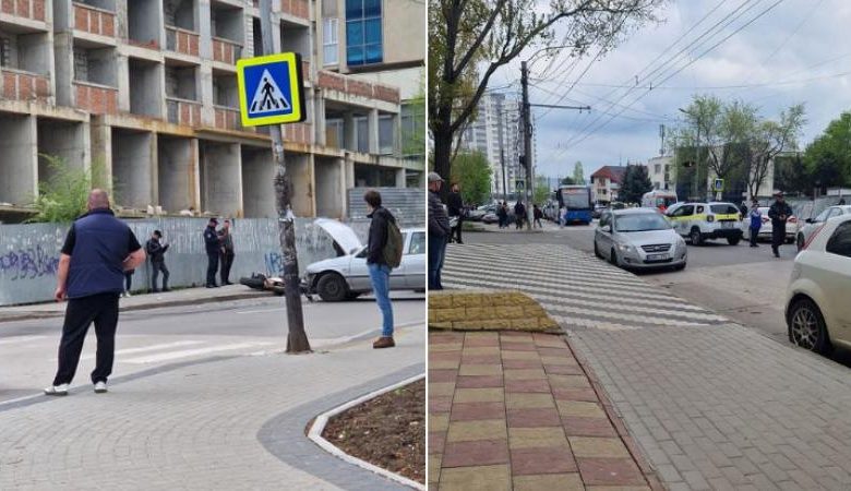 Photo of foto | Botanica: Un motociclist a ajuns la spital după ce s-a ciocnit cu un automobil