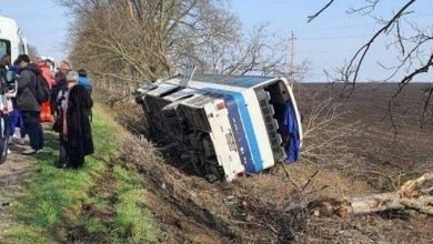 Photo of foto | Un autocar de pe ruta Chişinău-Kiev s-a răsturnat în apropiere de orașul Drochia