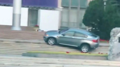 Photo of foto | Un șofer a ajuns cu BMW-ul pe scările Guvernului