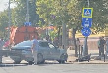 Photo of foto, video | Accident rutier în centrul capitalei: Două persoane au avut nevoie de îngrijiri medicale