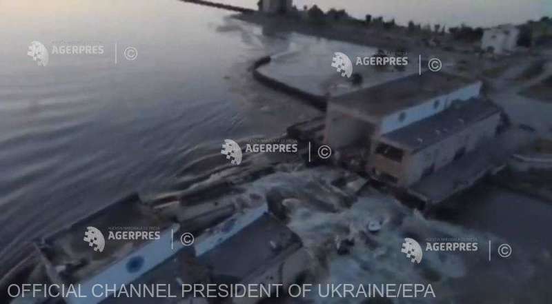 Photo of Ucraina afirmă că a interceptat o convorbire telefonică ce dovedeşte implicarea Rusiei în avarierea barajului Kahovka