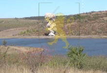 Photo of video | Momentul în care specialiștii au detonat componenta cu explozibil a rachetei prăbușite în lacul Hârbovăț