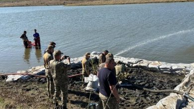 Photo of foto | Specialiștii Bombteh au detonat  componența cu explozibil a rachetei prăbușite în lacul Hârbovăț