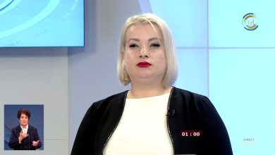 Photo of video | Nu a vrut să vorbească în română. Candidatei comuniștilor la Primăria Chișinău i s-a închis microfonul la Moldova 1