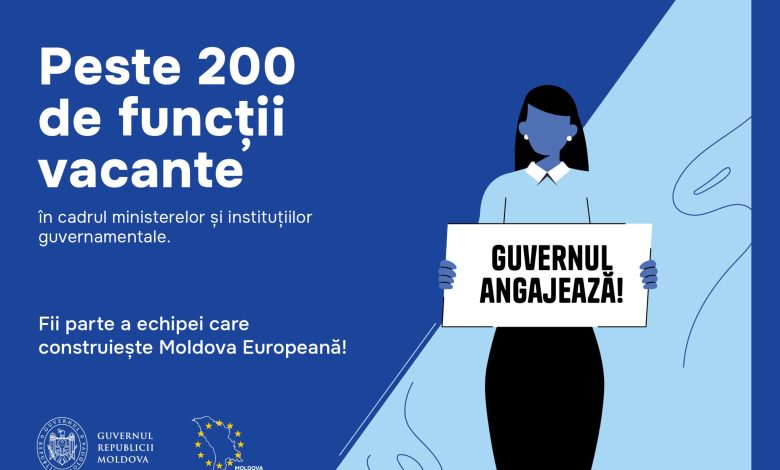 Photo of Guvernul angajează: Peste 200 de funcții vacante în cadrul instituțiilor publice