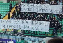 Photo of Mesaj anti-rusesc afișat pe bannere de suporterii echipei Zimbru Chișinău la meciul cu Sheriff Tiraspol