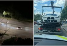 Photo of foto | Unul dintre BMW-urile implicate în drifturile nocturne din capitală, ridicat de poliție după ce a parcat ilegal