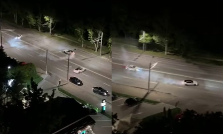 Photo of video | Drifturi ilegale pe străzile capitalei: Șoferi de BMW au făcut „spectacol” nocturn