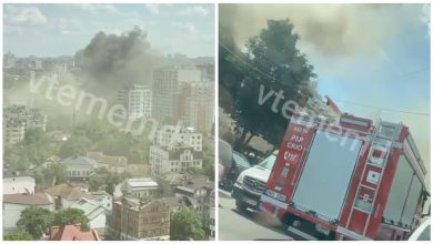 Photo of video | Incendiu într-un local din Chișinău: focul a cuprins canalul de ventilare și acoperișul