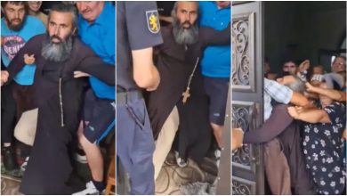 Photo of video | Un preot a fost scos cu forța din biserica din Grinăuți. Reacția Mitropoliei Moldovei