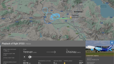 Photo of Aeronavă cu probleme pe ruta Erevan–Chișinău. Avionul a făcut cercuri două ore în aer