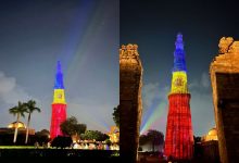 Photo of video | Premieră! India marchează Ziua Independenței R. Moldova prin iluminarea turnului Qutub Minar