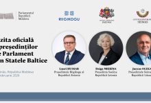 Photo of Președinții parlamentelor din Statele Baltice vin în vizită oficială în R. Moldova