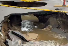 Photo of video | Surpare de asfalt în centrul capitalei: zona a fost îngrădită