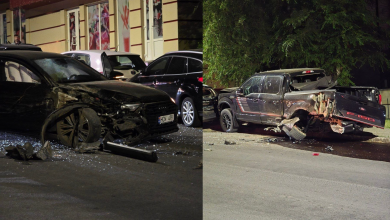 Photo of video | Șofer beat, reținut după ce a provocat un accident în lanț și a fugit de la locul impactului