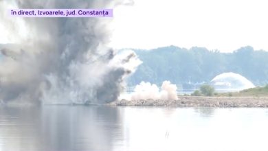Photo of video | Explozie în Dunăre pentru salvarea centralei de la Cernavodă. Stânca Pârjoaia a fost detonată