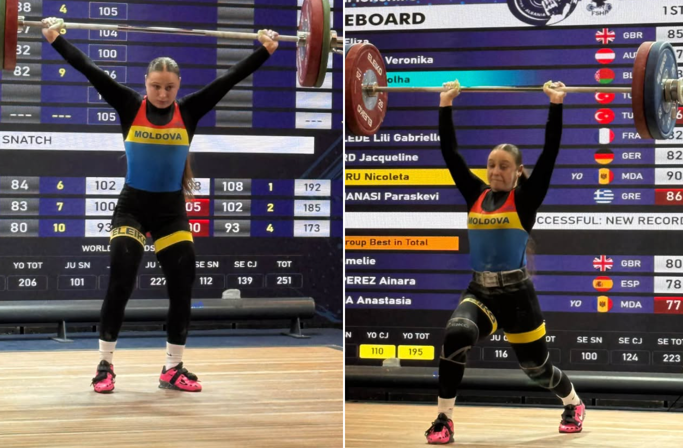 Photo of Trei medalii și trei recorduri europene într-o singură zi! Moldoveanca Nicoleta Cojocaru a devenit vicecampioană europeană la haltere
